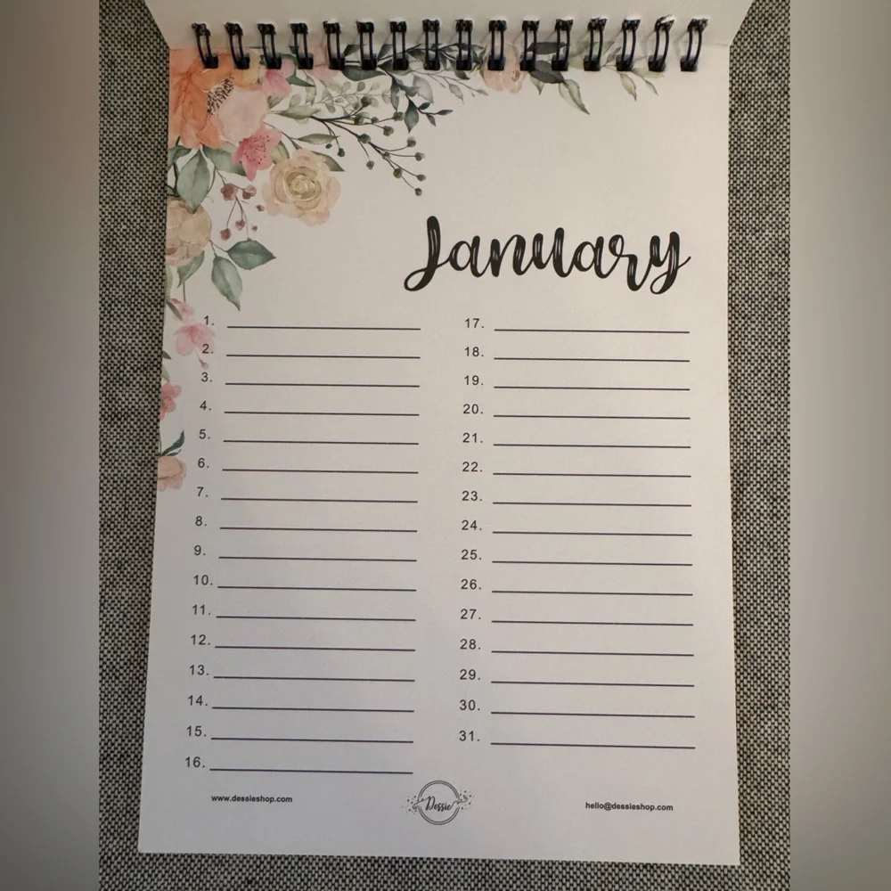 Perpetual calendar New with all months Jan-Dec